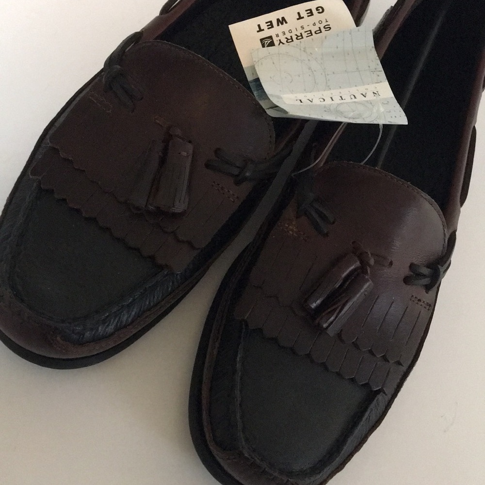 Mens brand new leather Sperry Topsiders